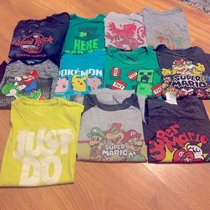 Lot of 11 Boys Small T Shirts